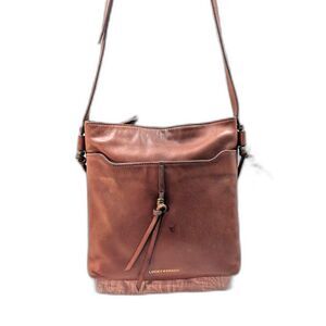 Lucky Brand Brown Leather Crossbody - Tassel - Front Pocket